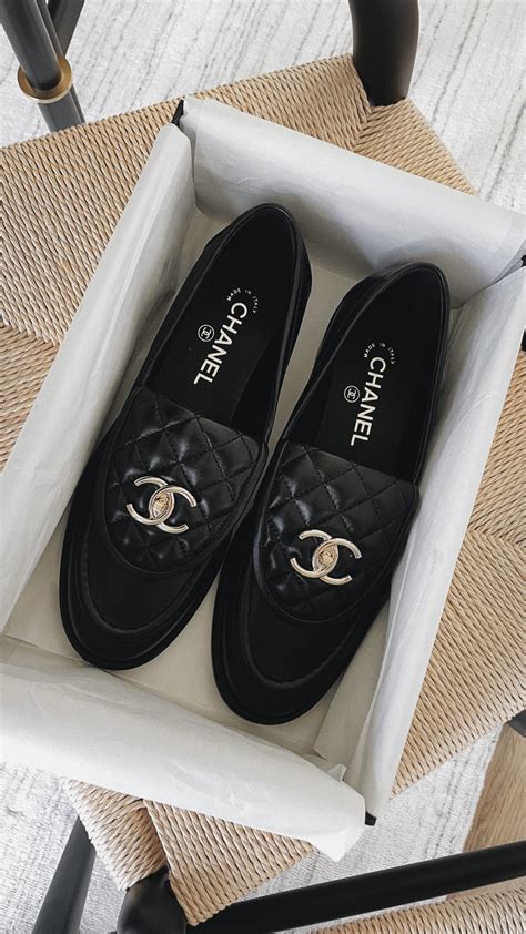 quilted chanel loafers|chanel moccasin loafer.